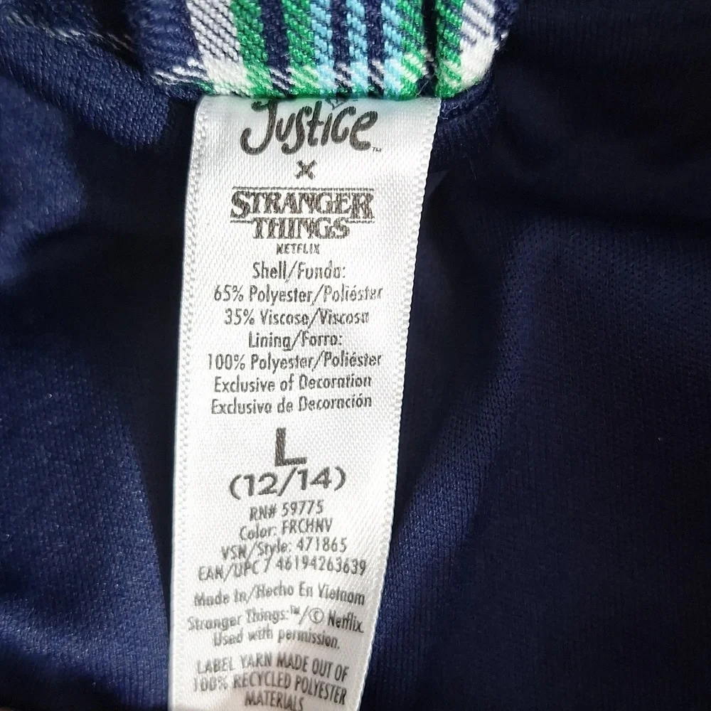 Justice Blue and Green Plaid Skirt Stranger Things